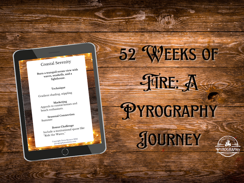 52 Weeks of Fire: A Year-Long Pyrography Challenge to Transform Your Wood-Burning Skills