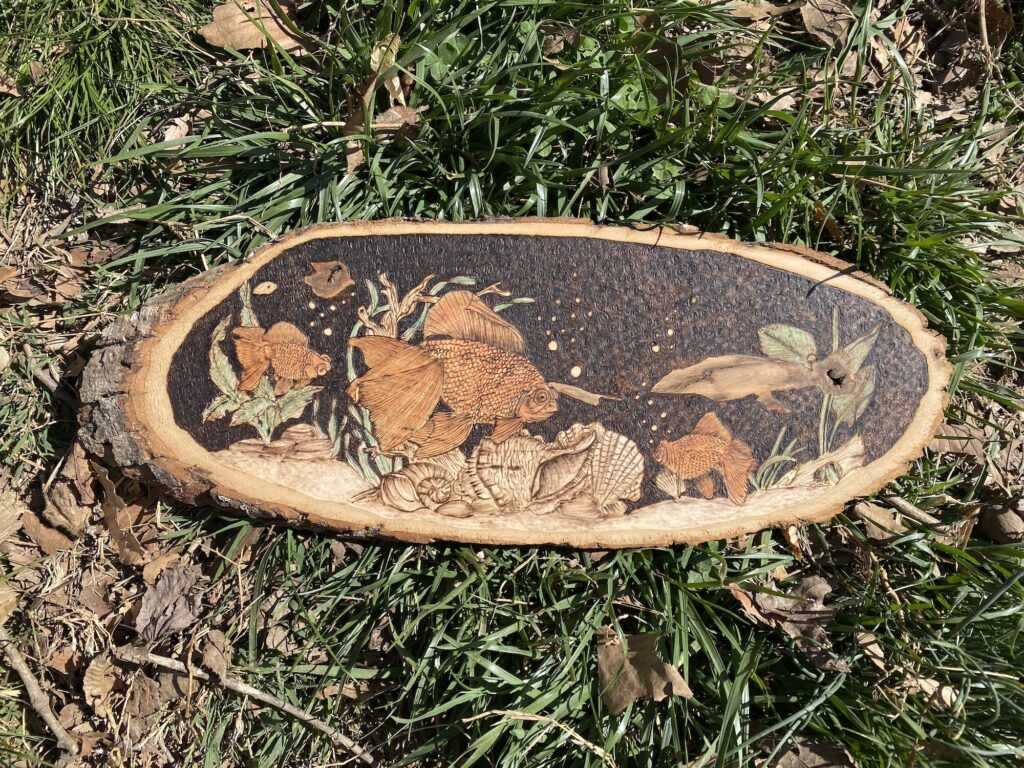 Goldfish Pyrography